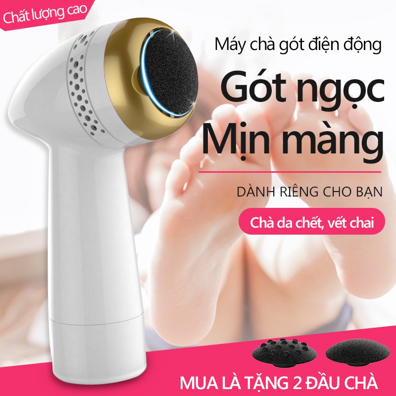 Máy chà da chết gót chân chạy điện sạc pin cọ da khô vết chai chân cao cấp mới