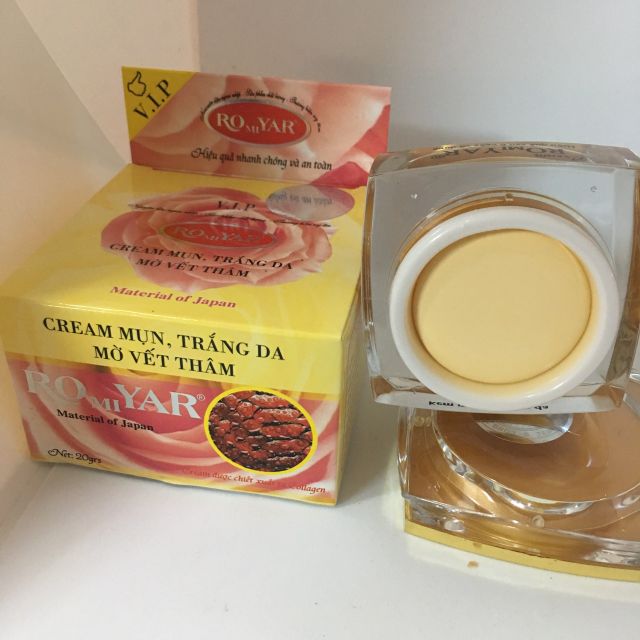Kem mụn trắng da mờ thâm romiyar
