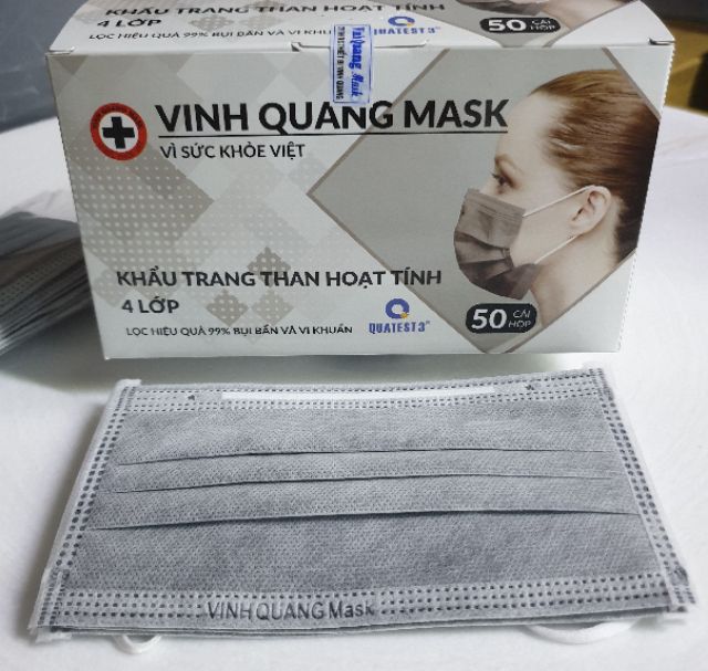 Khẩu trang 4l màu xám VINH QUANG