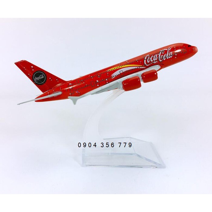 MÔ HÌNH MÁY BAY TĨNH COCA COLA A380 16 CM