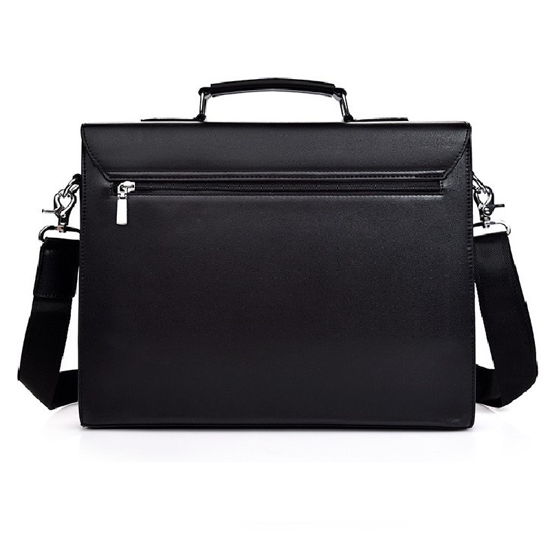 Túi xách cặp công sở da bò T54 khóa số 38x30x8cm bảo hành da 12 tháng (Nâu-Đen) | BigBuy360 - bigbuy360.vn