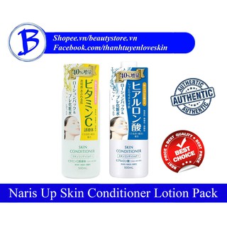 [AUTH] Nước hoa hồng Naris Up Skin Conditioner Acid Hyaluronic HA / Vitamin C Lotion Pack 500ml