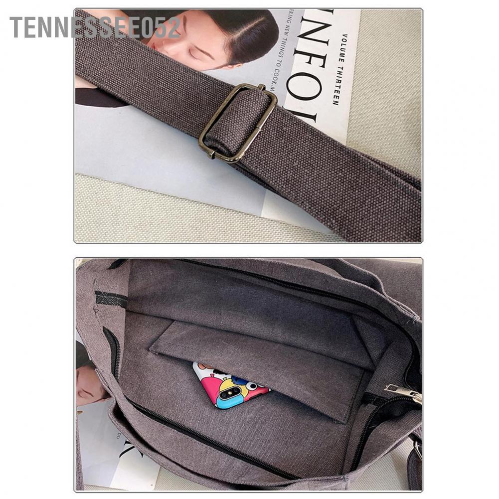 Túi Đeo Vai Bằng Vải Canvas In Chữ Tennessee052 Dung Tích Lớn Kèm Dây Đeo Thời Trang Cho Học Sinh