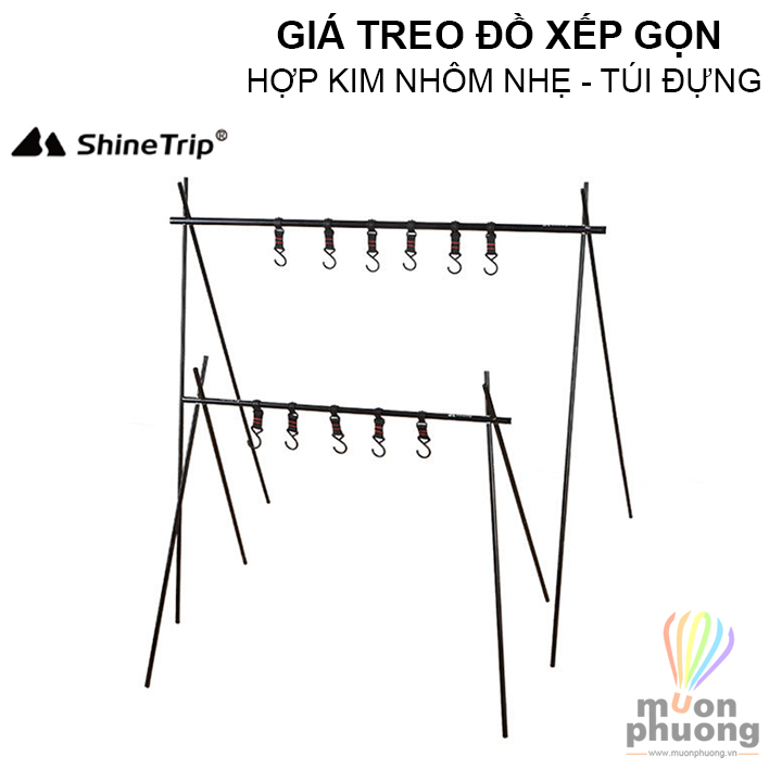 Giá treo đồ cắm trại dã ngoại xếp gọn đa năng Shine Trip - MUÔN PHƯƠNG SHOP