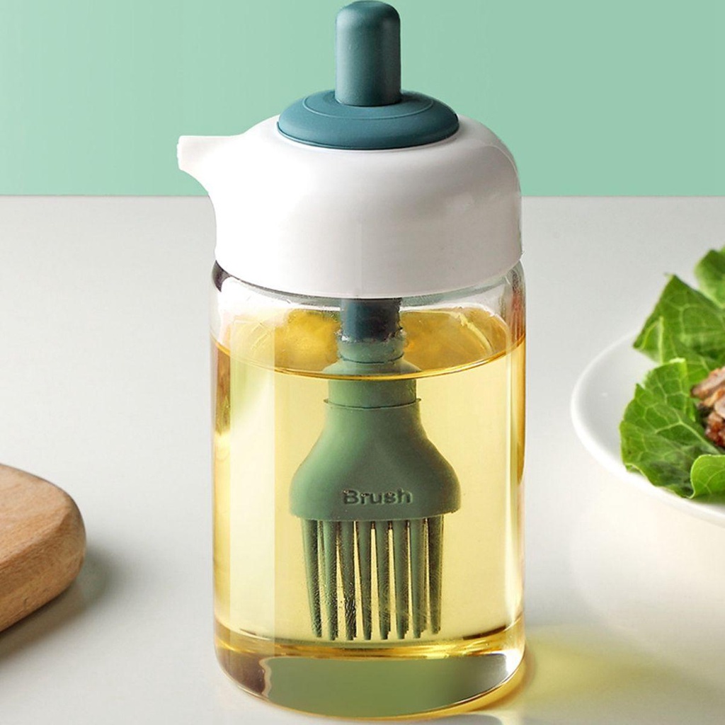 Lọ Đựng Gia Vị Bằng Silicone Kèm Cọ Quét Dầu Tiện Dụng Cho Nhà Bếp