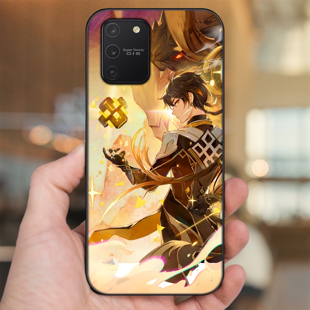 Ốp lưng Samsung S10 Lite viền đen in hình Zhongli Genshin Impact