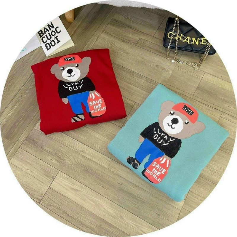 SWEATER NỈ NGOẠI UNISEX IN GẤU CUTE