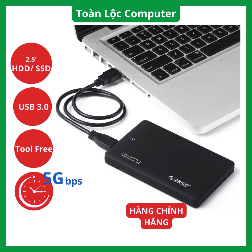 Box ổ cứng hộp đựng vỏ ổ cứng di động 2.5 ORICO dùng cho HDD SSD