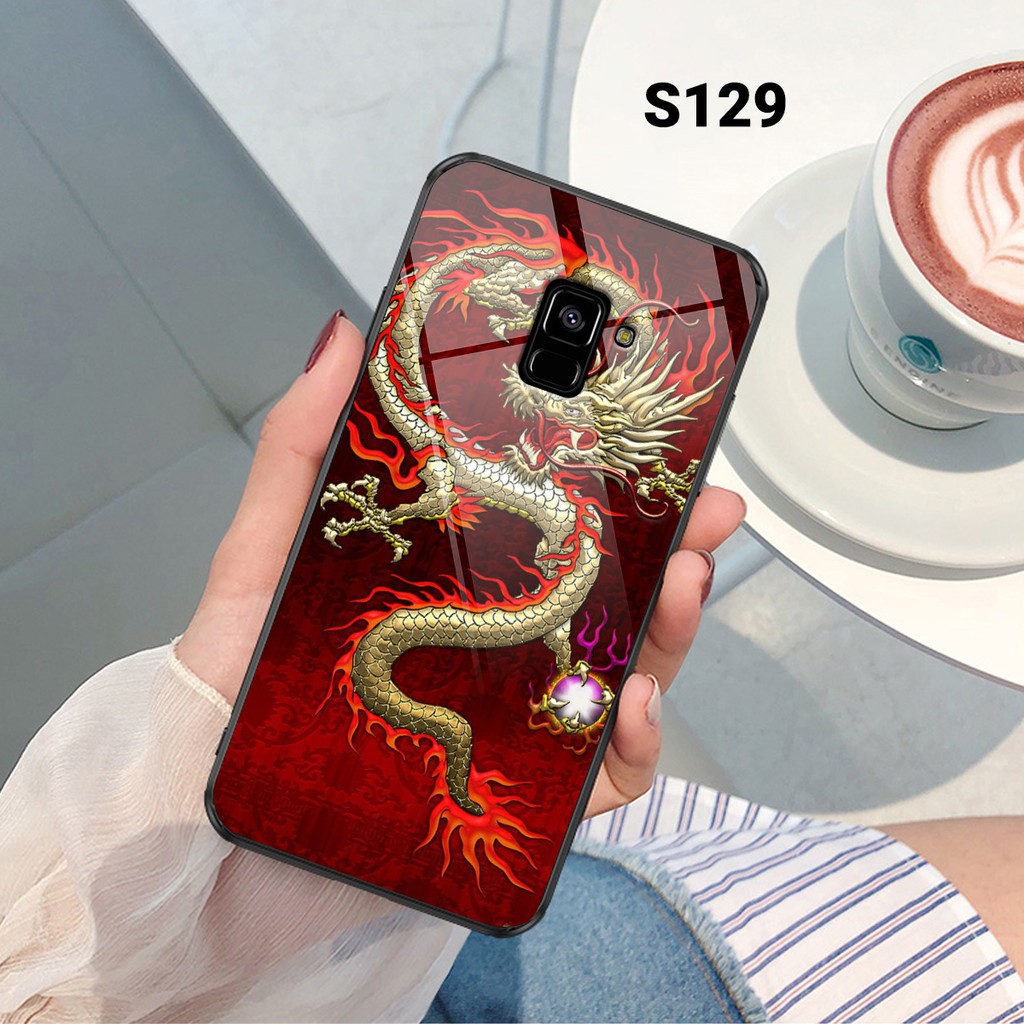 Ốp lưng kính cường lực Samsung A6/ A6 Plus/ A8/ A8 Plus in hình rồng cực chất CHẤT LƯỢNG _ UY TÍN _ NIỀM TIN