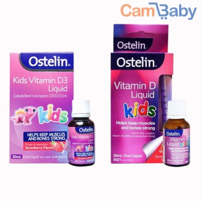 Vitamin D3 Ostelin Liquid bổ sung Vitamin D cho trẻ