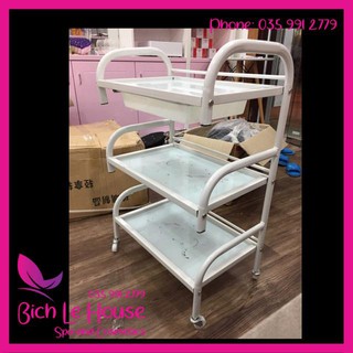 Xe đẩy đồ 3 tầng có bánh xe Ship toàn quốc - Thẩm mỹ BICO
