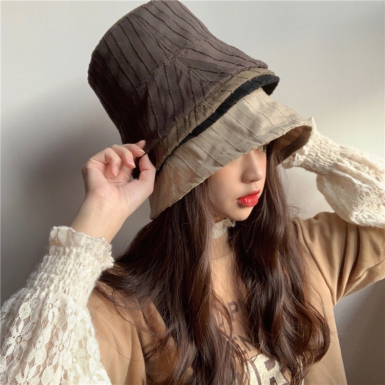 Nón vành màu sắc retro thời trang cho nữ