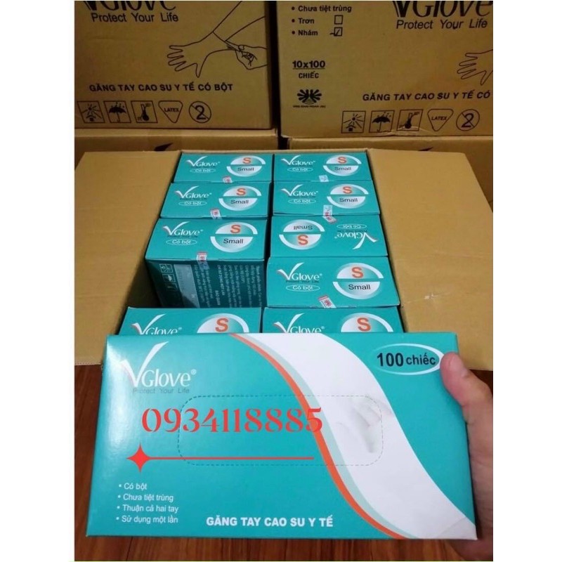 Bao Găng tay y tế VGlove có bột/ không bột