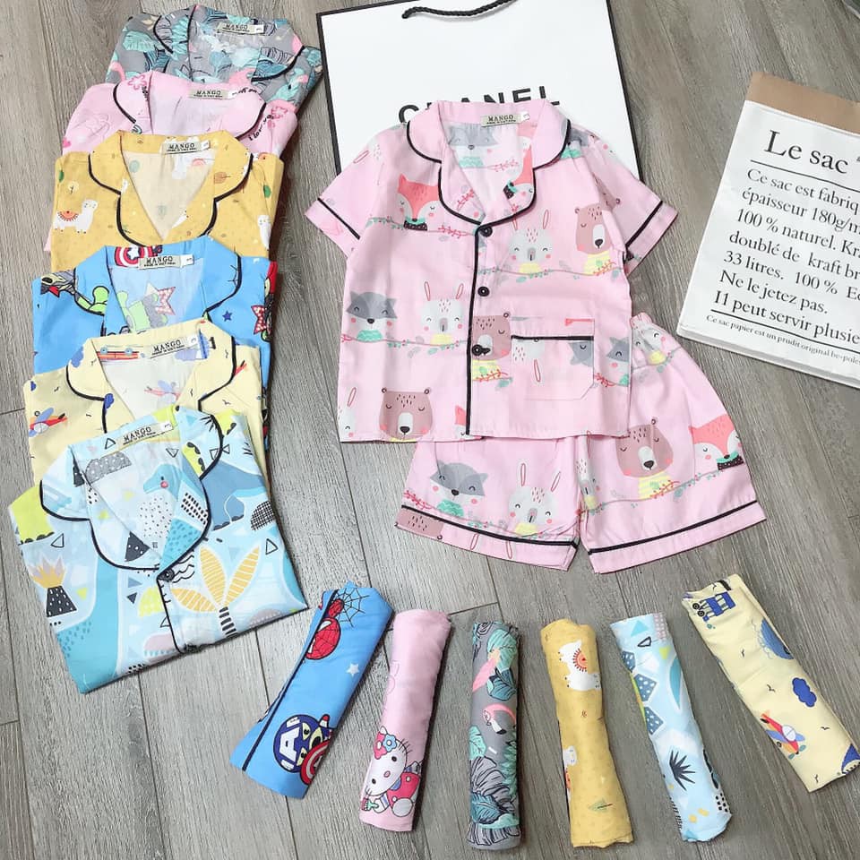 BỘ PIJAMA THÔ HÀN CHO BÉ TRAI BÉ GÁI XINH YÊU - BPT201N