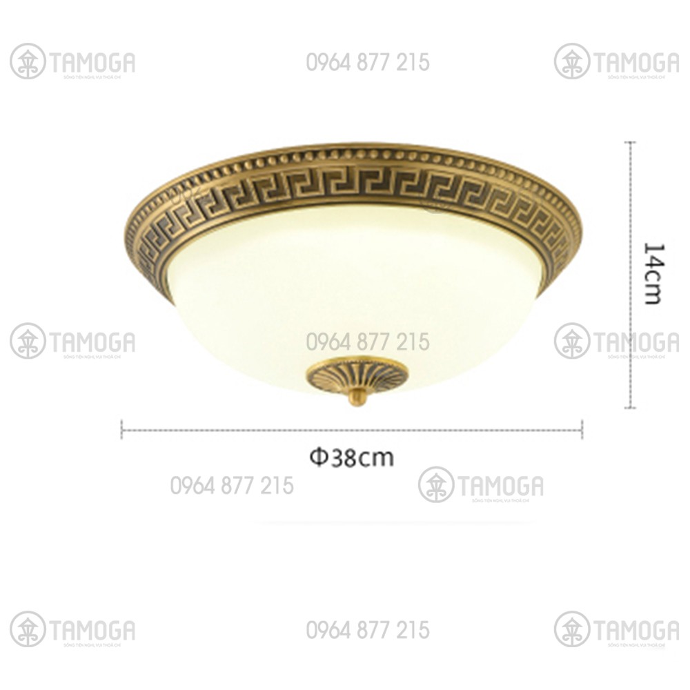 Đèn mâm led ốp trần trang trí TAMOGA C022 cỡ 400 và 500mm+ mắt led 3 màu