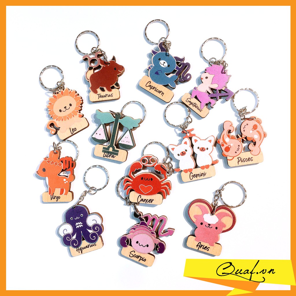 [Combo 212c] Tổng hợp các loại móc khóa Danbo sắc thái, cung hoàng đạo, siêu nhân, 12 con giáp