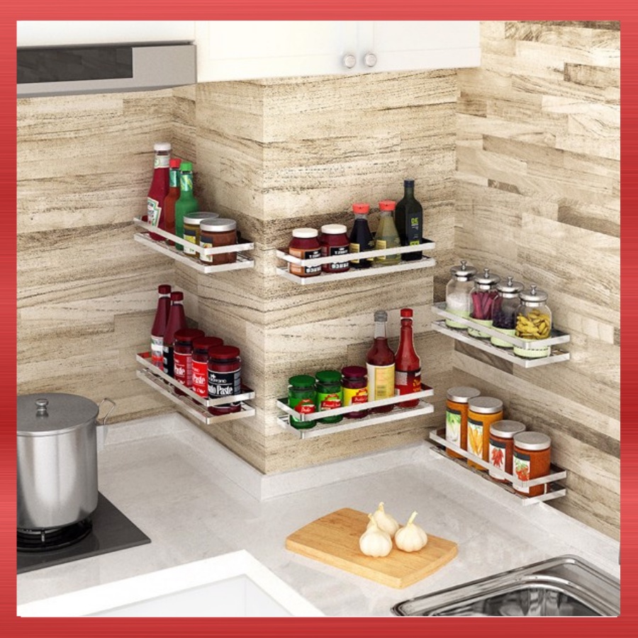 Kệ dán tường inox 304 đa năng Foodcom loại 30cm