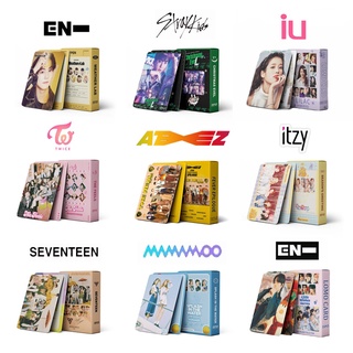 54 cái / hộp kpop stray kids lomo cards ateez seventeen itzy mamamoo twice enhypen iu
