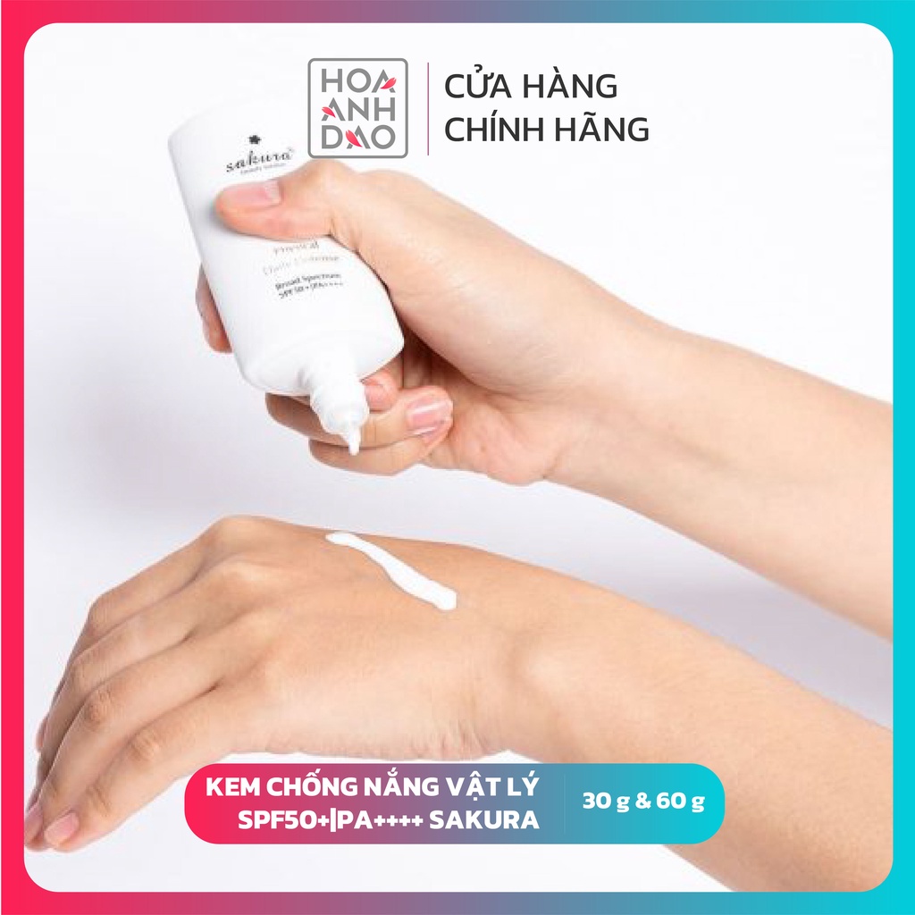 Nhũ tương chống nắng vật lý Sakura Physical Daily Defense SPF 50+ PA ++++