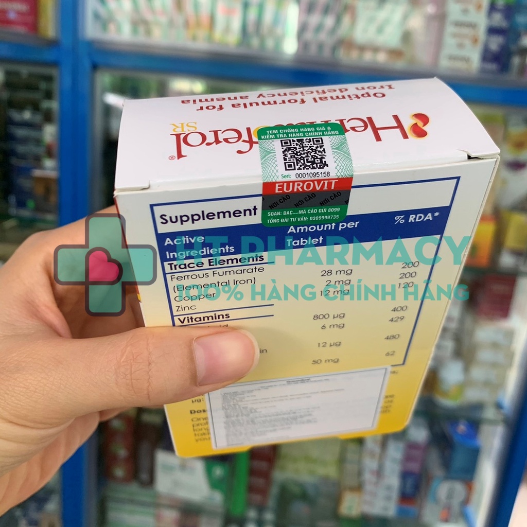 HEMATOFEROL - VIÊN UỐNG BỔ SUNG SẮT, AXIT FOLIC DÙNG CHO NGƯỜI THIẾU MÁU, KHÔNG GÂY TÁO BÓN