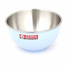 Tô (Bát) Inox Zebra Thái Lan, 2 Lớp Cách Nhiệt, Miệng Rộng 15cm 4 Màu