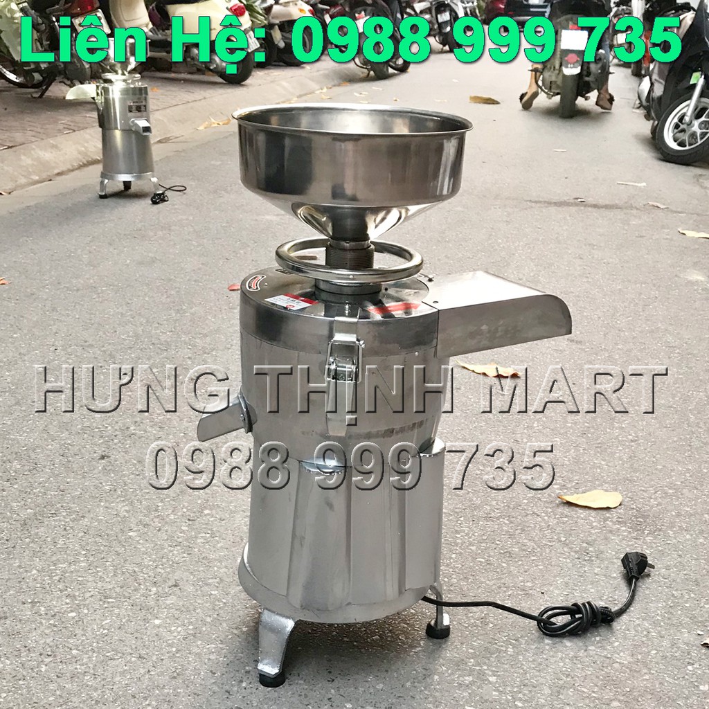 Máy xay vắt tách bã đậu nành liên hoàn công nghiệp năng suất 50kg/h động cơ 1500W