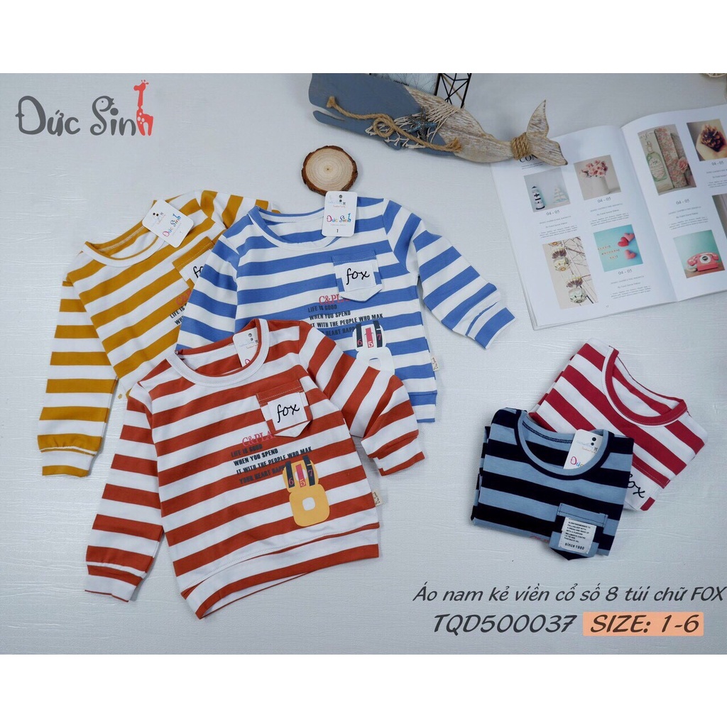 Áo nam kẻ viền cổ số 8 túi chữ Fox Đức Sinh 💥HÀNG VIỆT NAM CHẤT LƯỢNG CAO💥100% cotton mềm mại