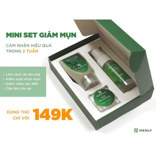 Mini set dùng thử 7-10 ngày MENLY kiểm soát nhờn giảm mụn dùng được cho da nhạy cảm
