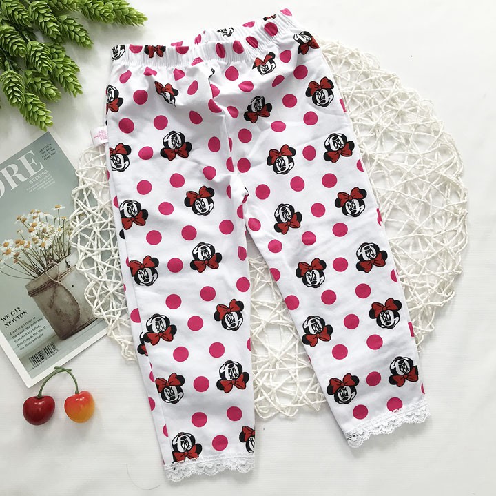 Quần legging dài bé gái từ 7kg-19kg thun cotton 4 chiều - QG28