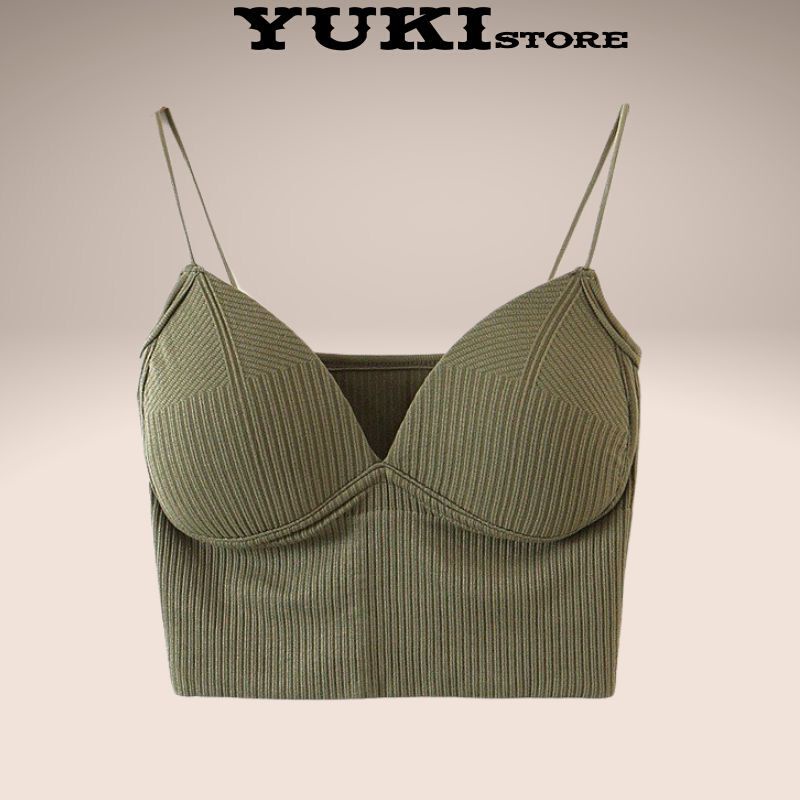 Áo Bra 2 Dây Gân Tăm Đệm Mỏng Nâng Ngực Sexy Cho Nữ YUKI STORE 1833