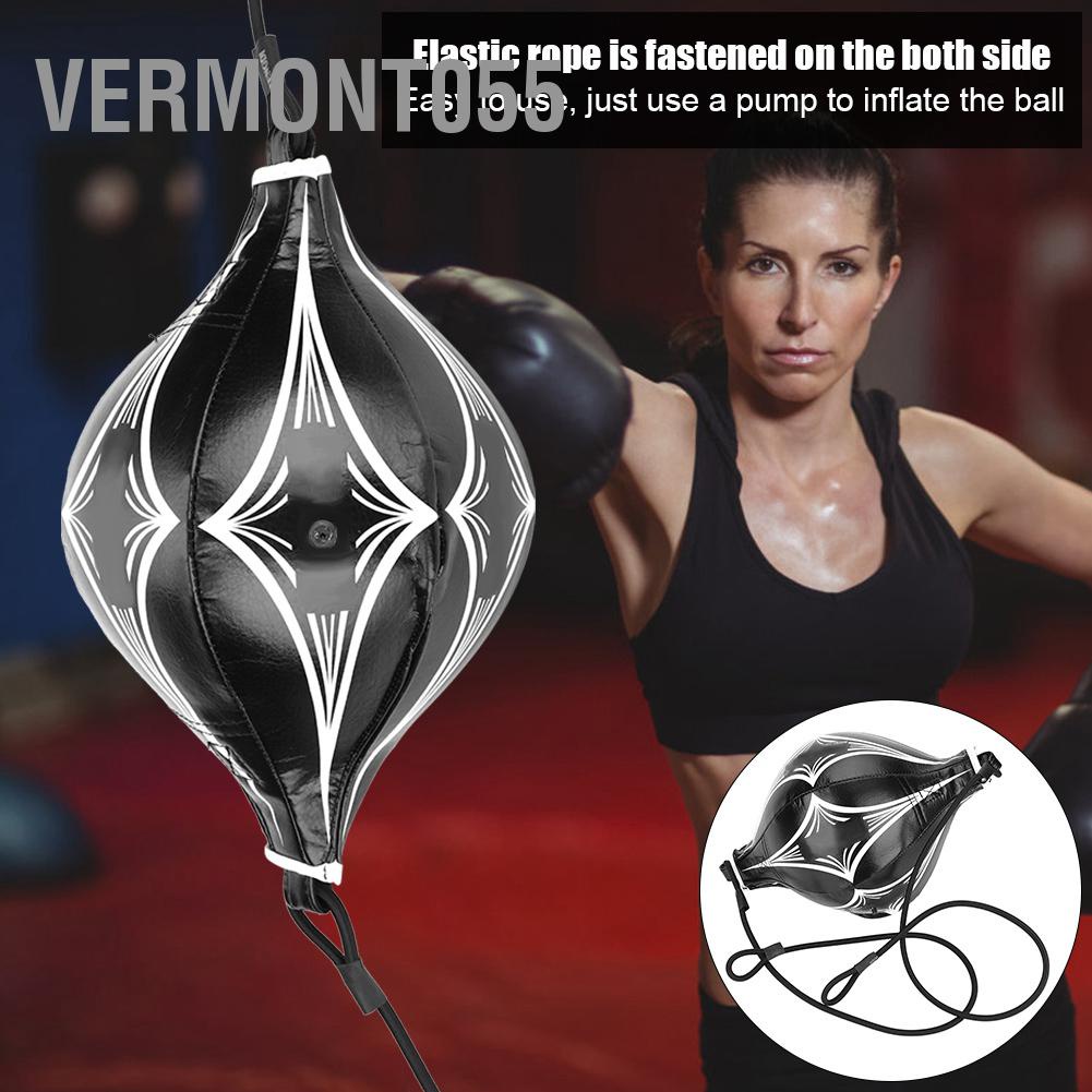 Vermont055 Vermont055 Huấn luyện quyền anh Bóng đá tốc độ da Double End Túi đựng MMA Hình quả lê Đồ chơi