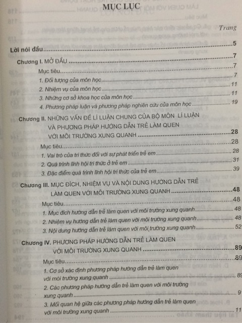 Sách - Giáo trình Lí luận và phương pháp hướng dẫn trẻ làm quen với môi trường xung quanh