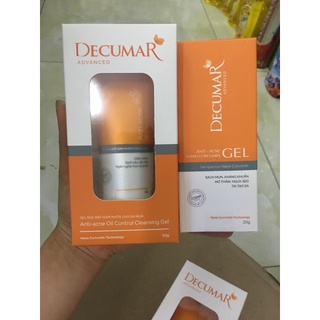 Combo gel mụn + gel rửa mặt Decumar 50ml