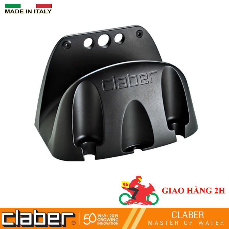 Máng Treo Ống Nước [Made In Italy]  Eco 0 Claber 8866,nhựa PP, treo được 30m ống phi 12mm và 3 vòi xịt tưới cây