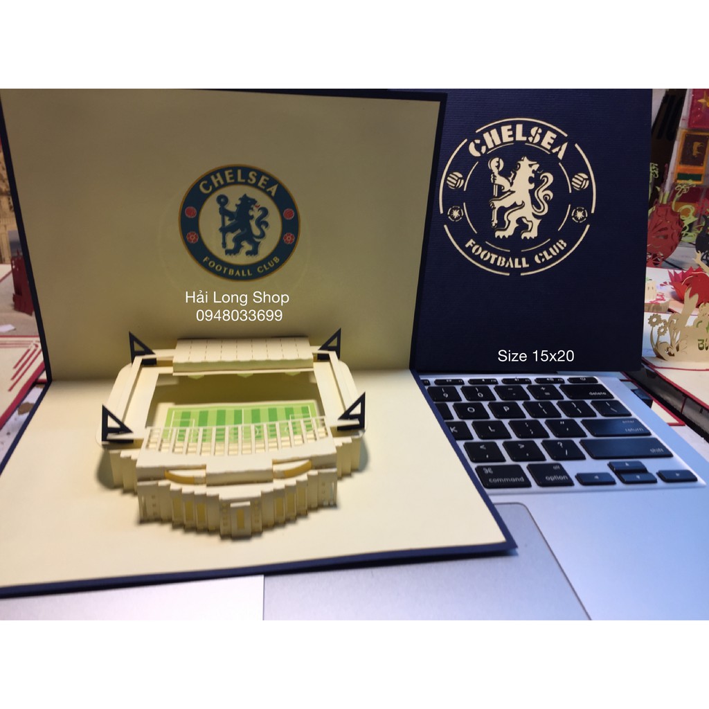 Chelsea  Stadium - Sân Bóng - Thiệp 3D Mở 90 độ | BigBuy360 - bigbuy360.vn