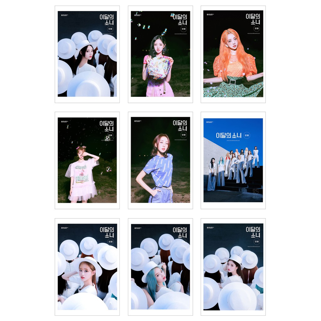 [Ép lụa] Lomo Card Ảnh LOONA -12:00 (Midnight) Teaser (36 ảnh)