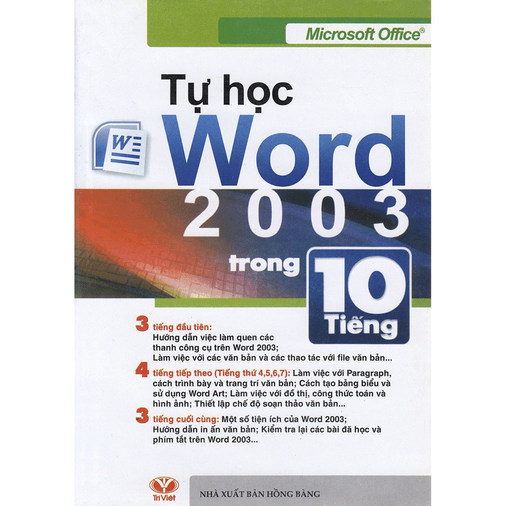 Sách - (9000đ) Tự Học Word 2003 Trong 10 Tiếng