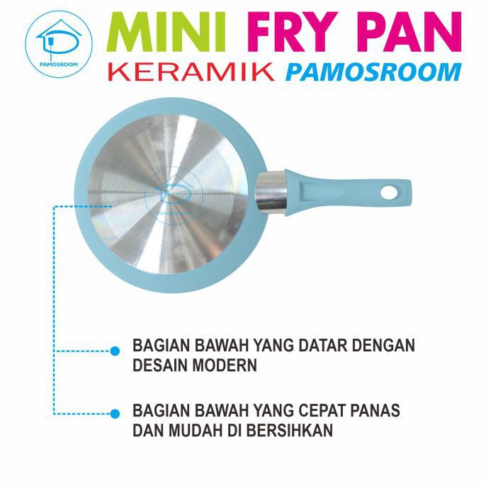 Chảo Mini Chống Dính Họa Tiết Đá Cẩm Thạch Màu Hồng 14cm Pamosroom