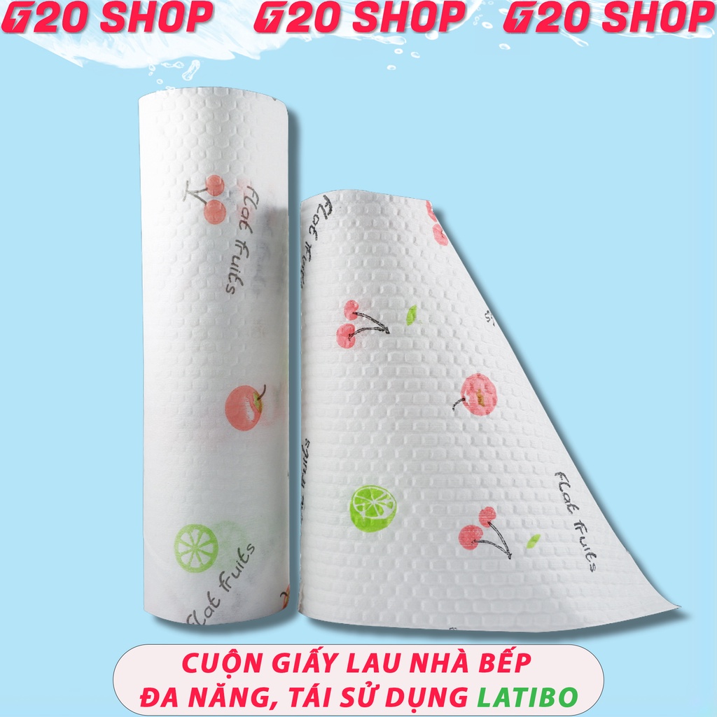 Cuộn khăn giấy lau đa năng, lau bếp, lau tay, có thể giặt được NPP G20shop