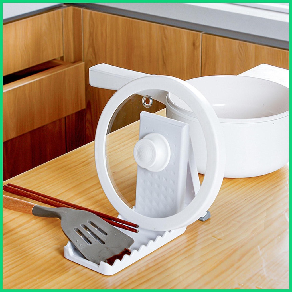 Giá Đỡ Nắp Nồi Và Muỗng Có Thể Gấp Lại Tiện Dụng