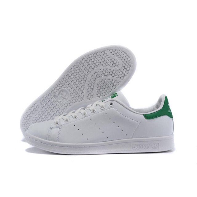 [Video ảnh thật ] Giày adidas stan smith trắng gót xanh lá