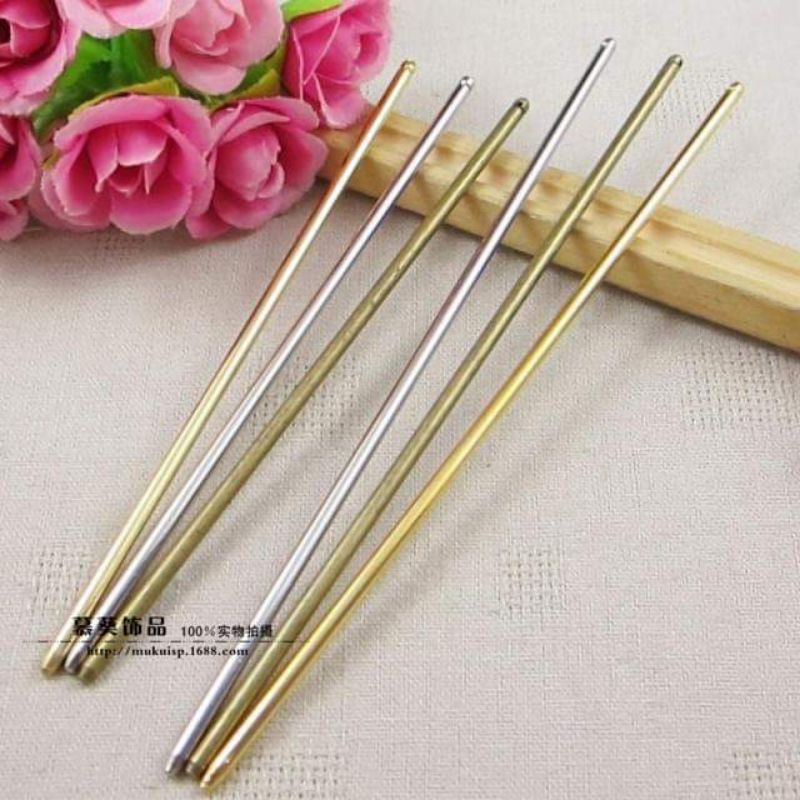 Cán trâm thẳng size 150mm, Nguyên liệu làm trang sức cổ trang Trung Hoa