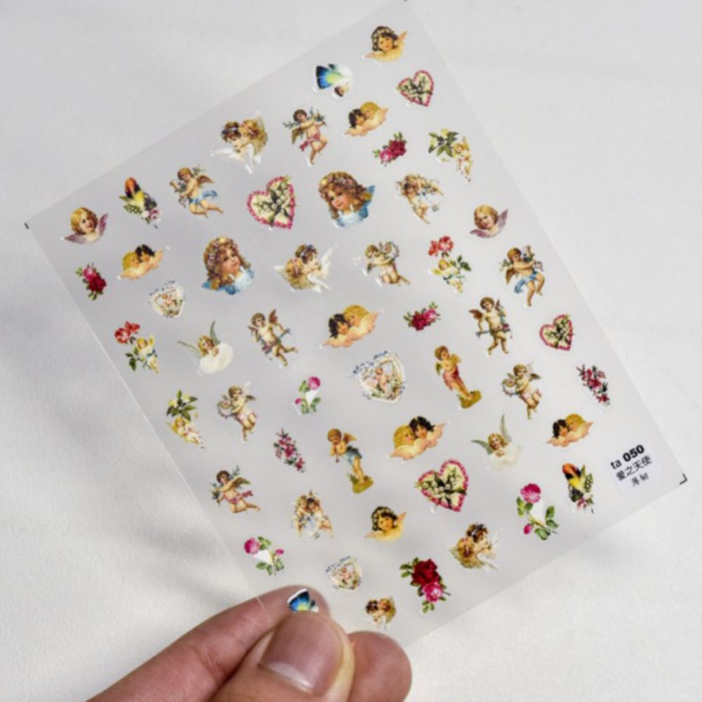 [Hàng mới về] Hình dán móng hoạ tiết thiên thần 5D trang trí móng đẹp mắt