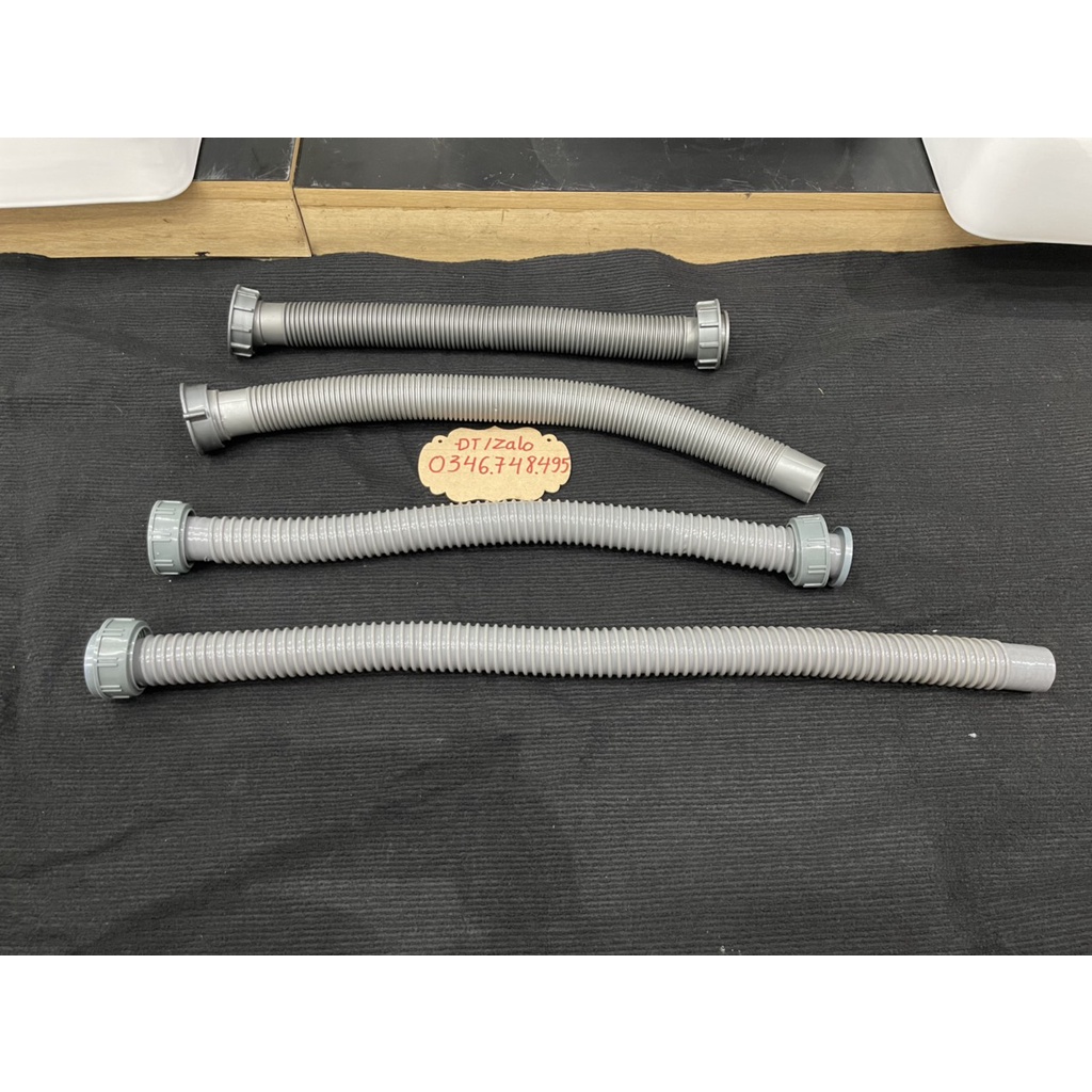 Ống Xả Ruột Gà Loại Lớn Dùng Thay Thế Bồn Rửa Chén 1 Đầu Răng, 2 Răng Đường Kính Răng 60