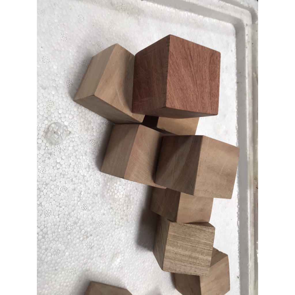 Gỗ khối vuông 2,3,4,5 cm hàng loại 1 Free Ship