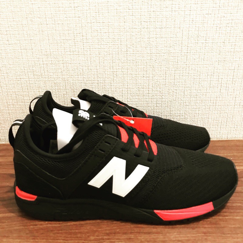 【Bắn thật】New Balance 247 lưới thể thao màu đen nhẹ chạy bộ đôi mẫu MRL247BC