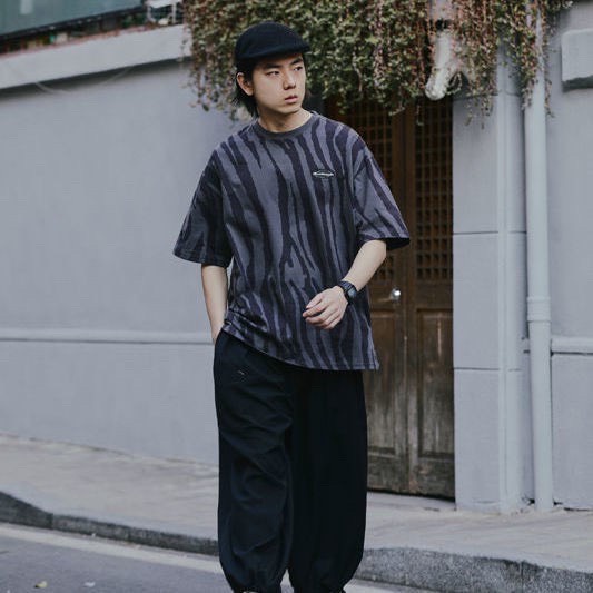 Áo Thun Họa Tiết Sọc Vằn 100% Cotton Co Dãn 4 Chiều Mát Mịn Size M-XL | BigBuy360 - bigbuy360.vn