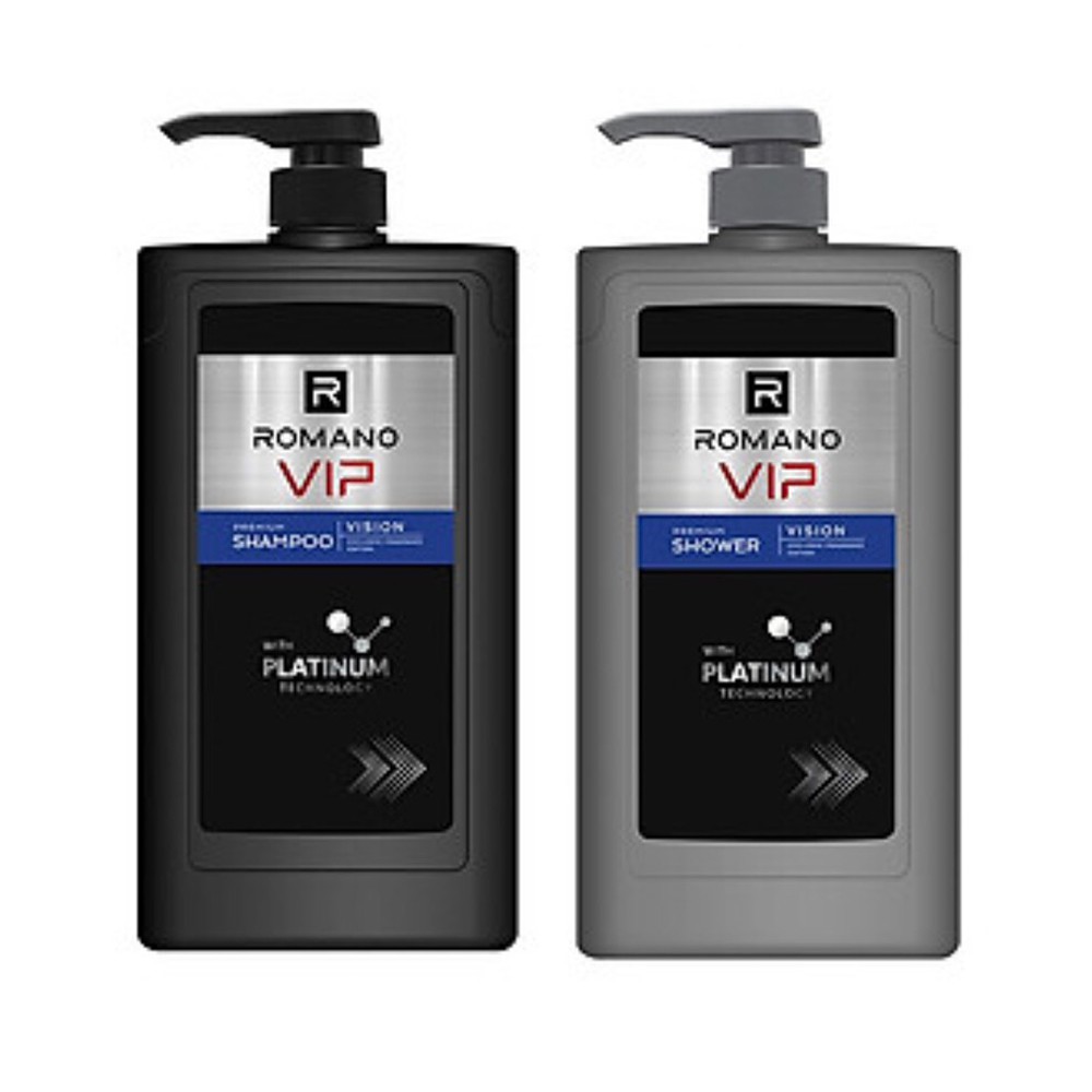 Combo Dầu gội và Sữa tắm cao cấp Romano Vip Vision sang trọng cuốn hút (650g*2)