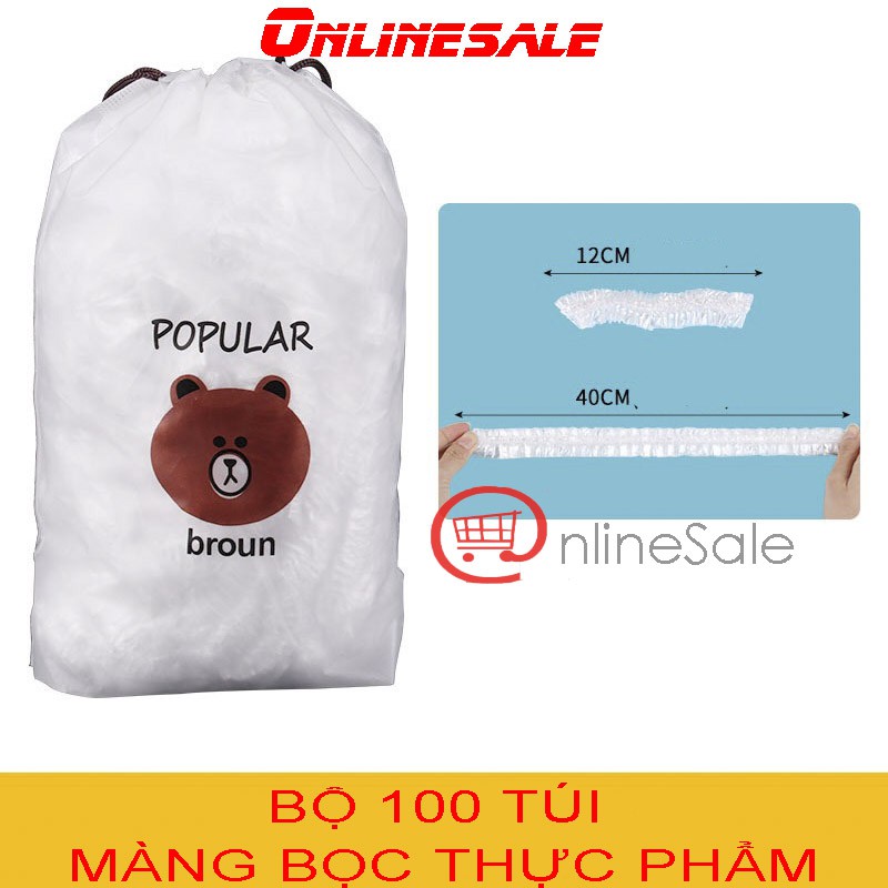 [100c ] Màng bọc thực phẩm co giãn tái sử dụng có chun bọc đồ ăn rất nhanh khắc phục nhược điểm của các màng bọc PE khác