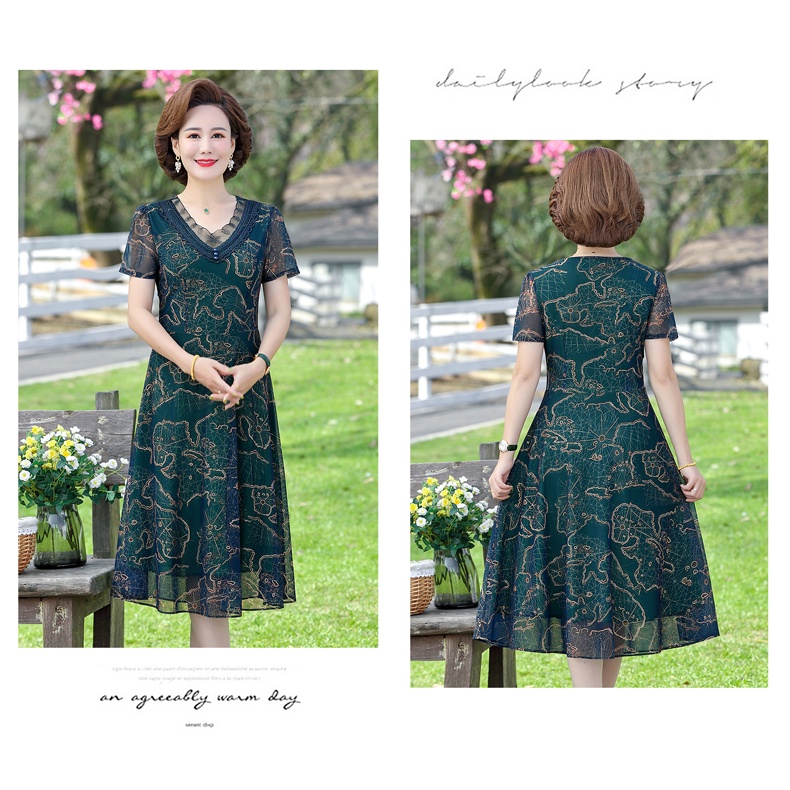 Đầm Chiffon Màu Xanh Dương/Đỏ/Xanh Dương Dùng Phối Đầm Cưới Dành Cho Phụ Nữ Trung Niên